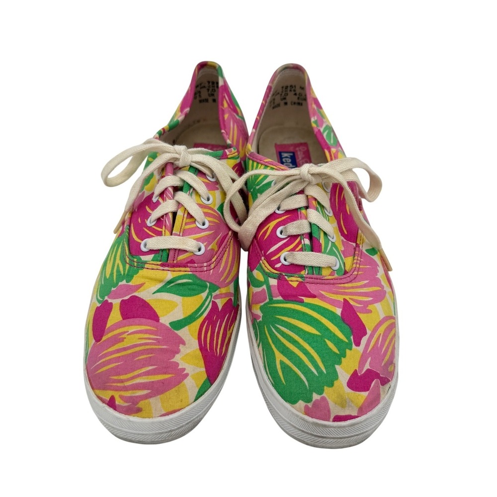 Keds x Lilly Pulitzer Floral Sneakers‎ Womens 9.5 Pink Green Tropical